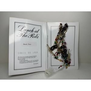 Lunch at the Ritz Crystal Mardi Gras Carnival Mask Zebra Crocodile Earrings 6”